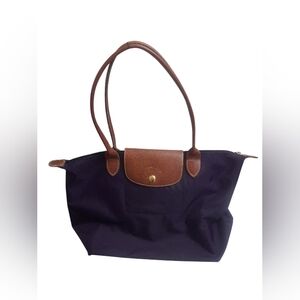 Longchamp Purple Le Pilage Shopping Tote Shoulder Bag